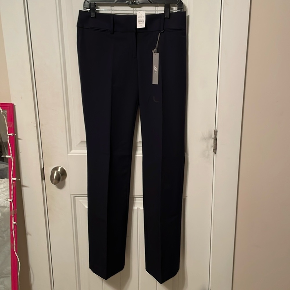 Loft Navy Marisa Trouser Size 0 NWT